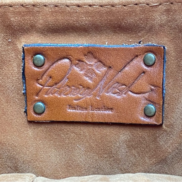 NWOT Patricia Nash Brown Floral Fringe 70s Revival Boho Leather Bucket Purse - Picture 12 of 15